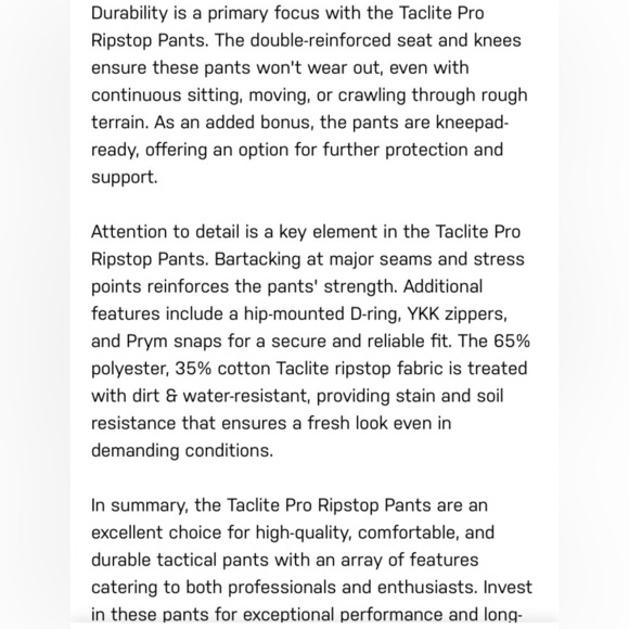 5.11 Tactical Taclite pro pant khaki size 34 x 30 - Picture 6 of 14